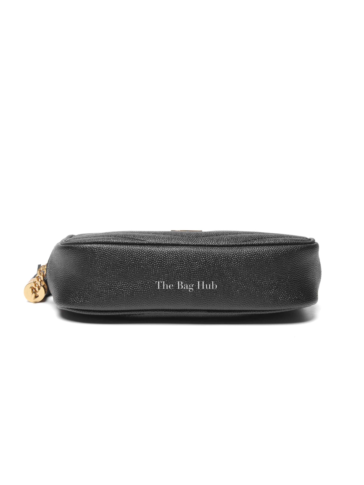 Saint Laurent Black Grain De Poudre Matelasse Monogram Mini Lou Camera Bag