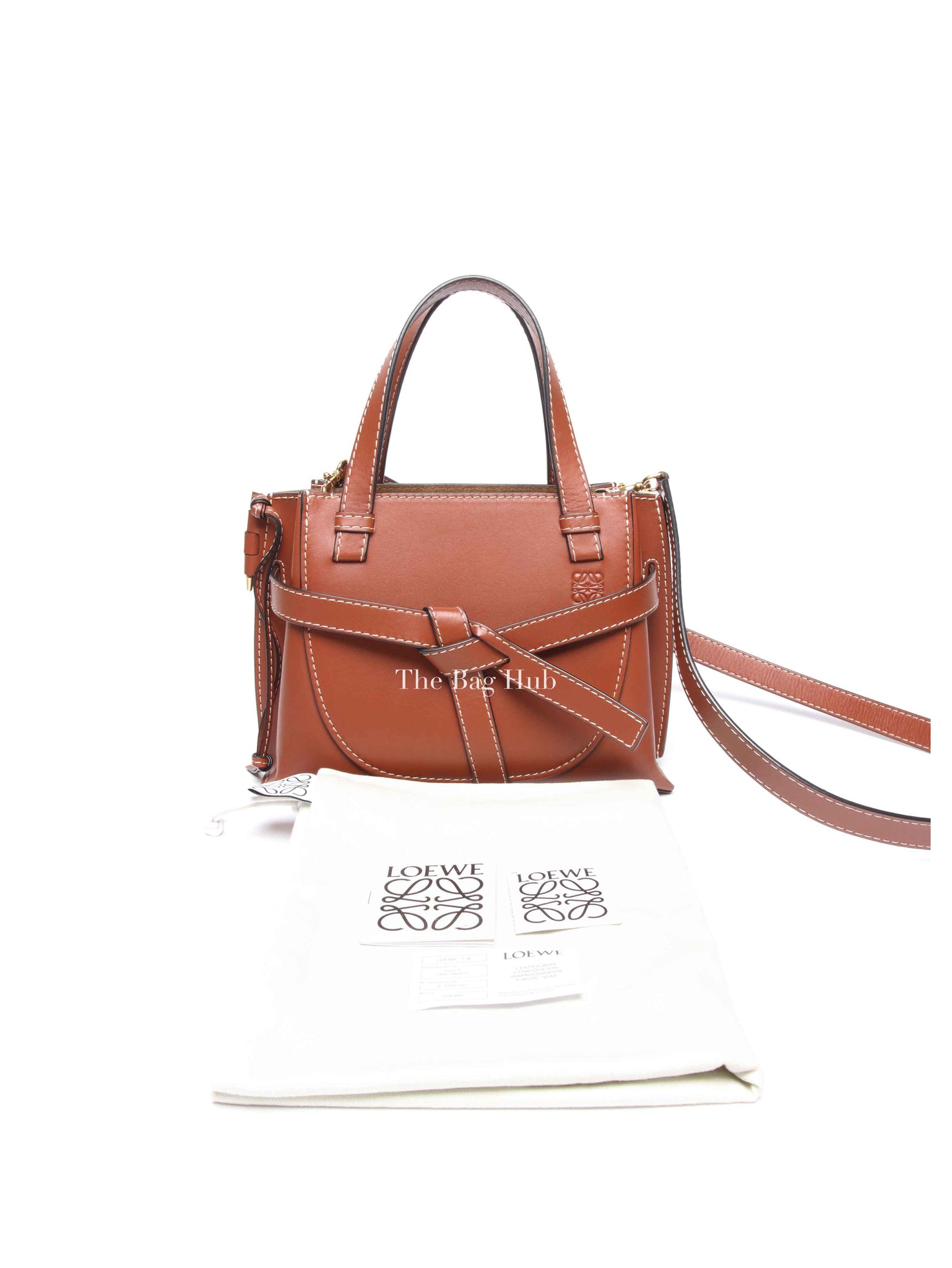 Loewe Rusty Brown Calfskin Mini Gate Top Handle Bag