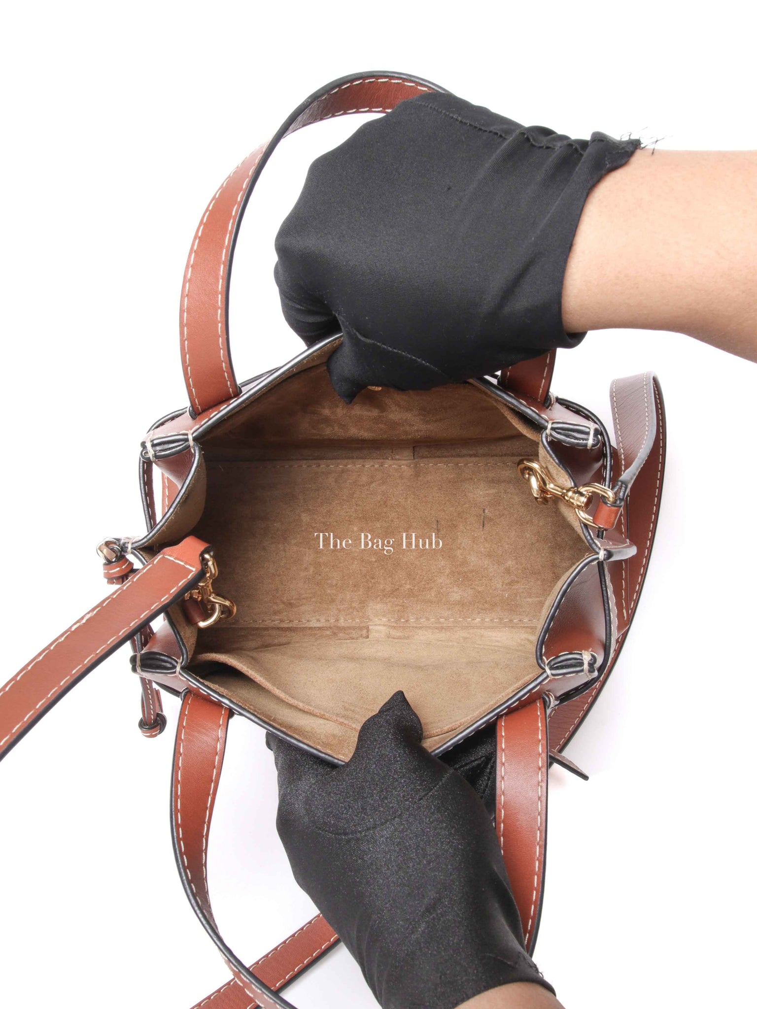 Loewe Rusty Brown Calfskin Mini Gate Top Handle Bag