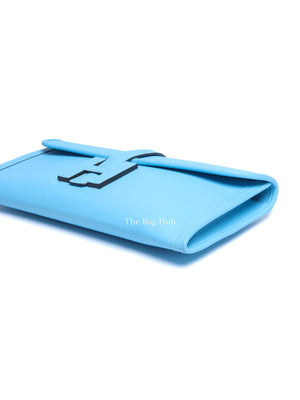 Hermes Bleu Zanzibar Swift Jige Elan 29 Clutch Bag