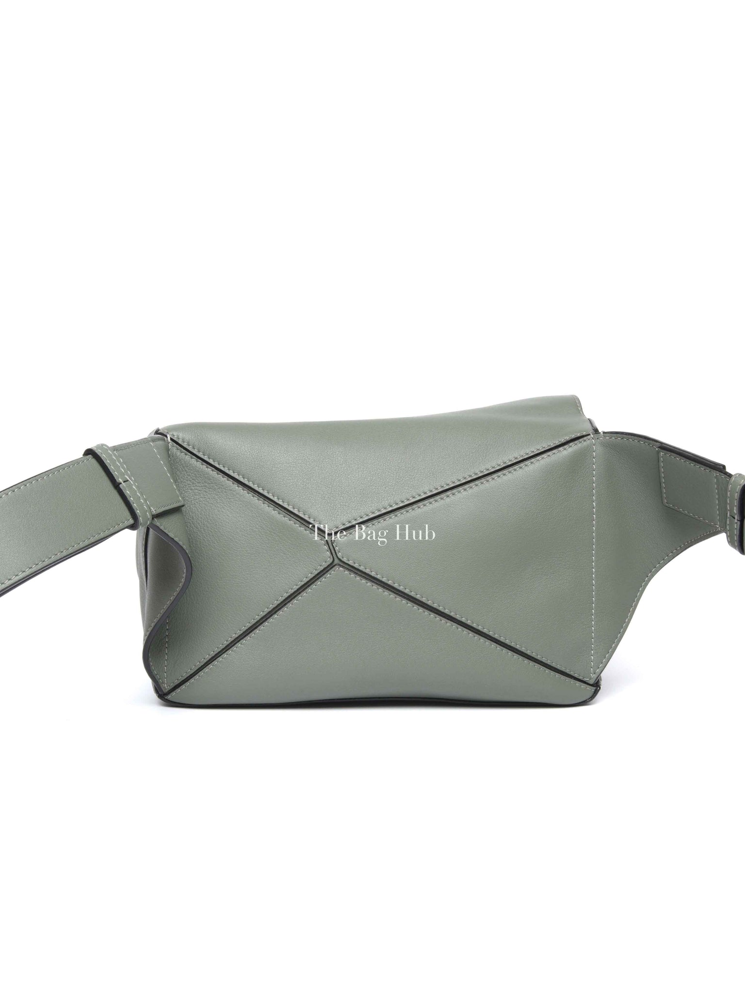 Loewe Dark Sage Leather Puzzle Small Bumbag