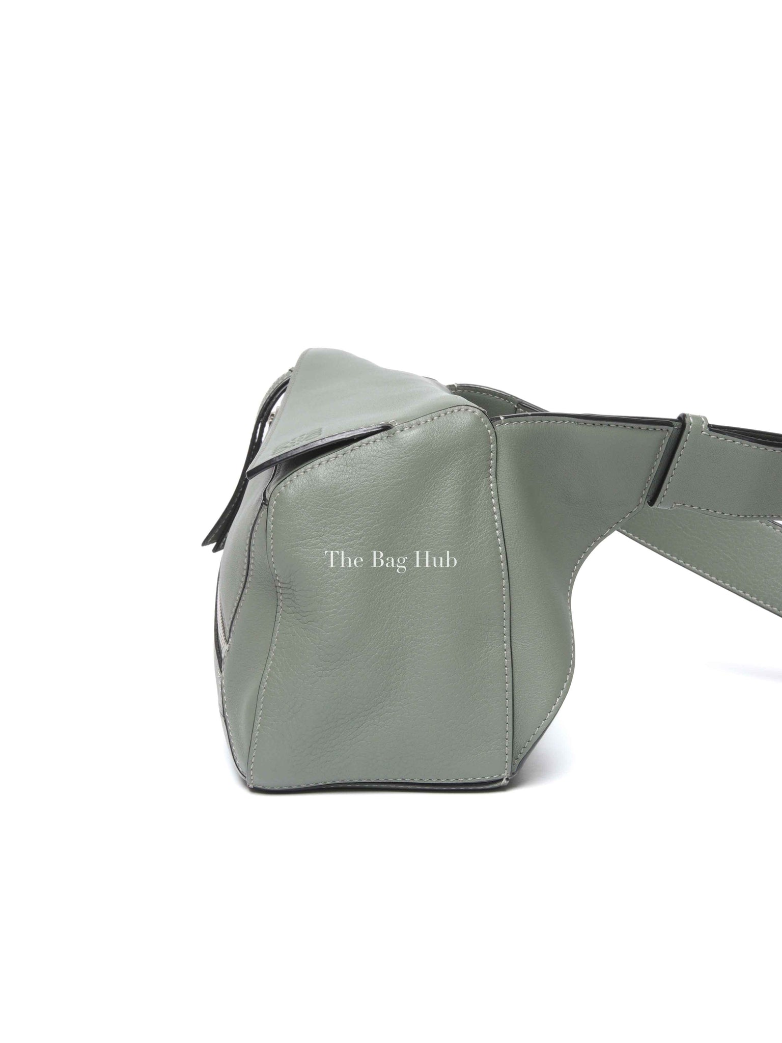 Loewe Dark Sage Leather Puzzle Small Bumbag