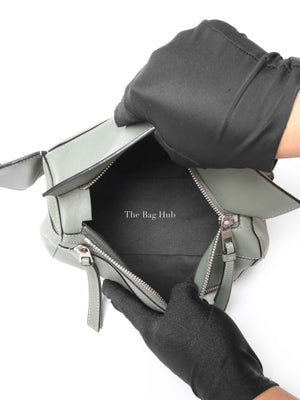 Loewe Dark Sage Leather Puzzle Small Bumbag