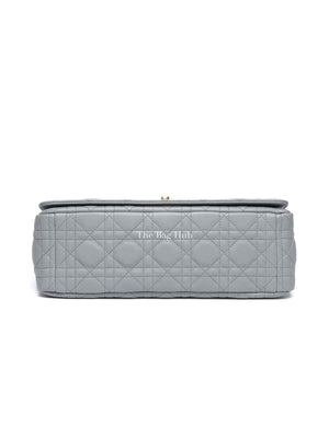 Dior Stone Gray Supple Cannage Calfskin Large Caro Bag