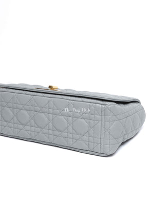 Dior Stone Gray Supple Cannage Calfskin Large Caro Bag