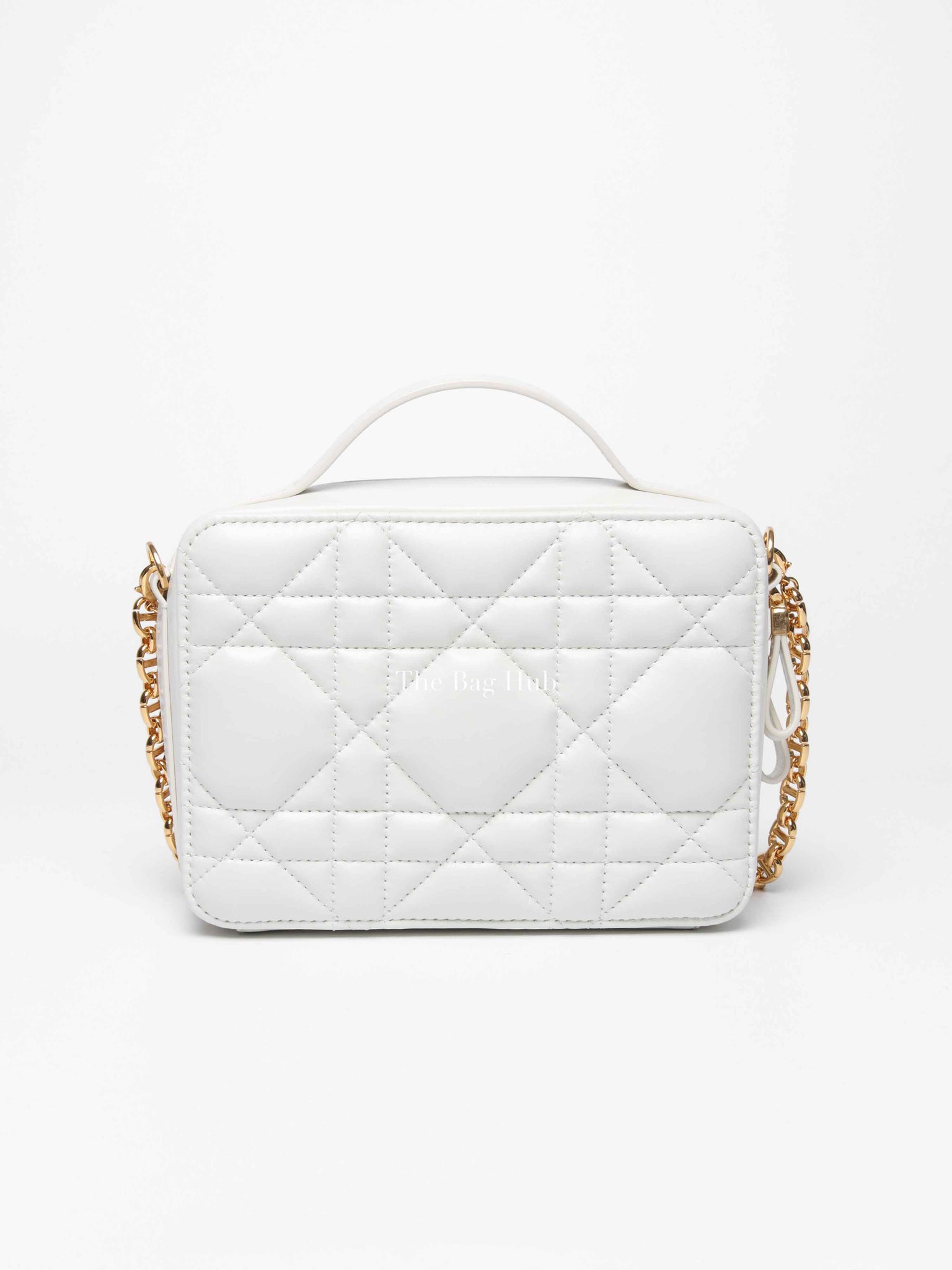 Christian Dior Latte Calfskin Macrocannage Caro Box Bag