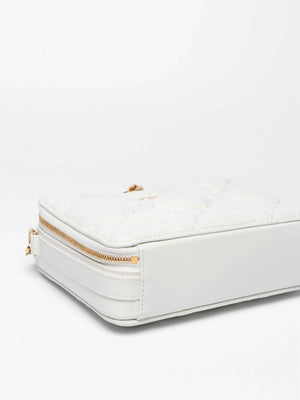 Christian Dior Latte Calfskin Macrocannage Caro Box Bag