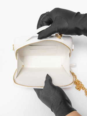 Christian Dior Latte Calfskin Macrocannage Caro Box Bag