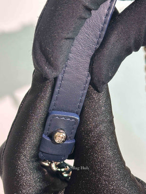 Chanel Blue Denim Camellia Embroidered Denim CC Flap Bag SHW