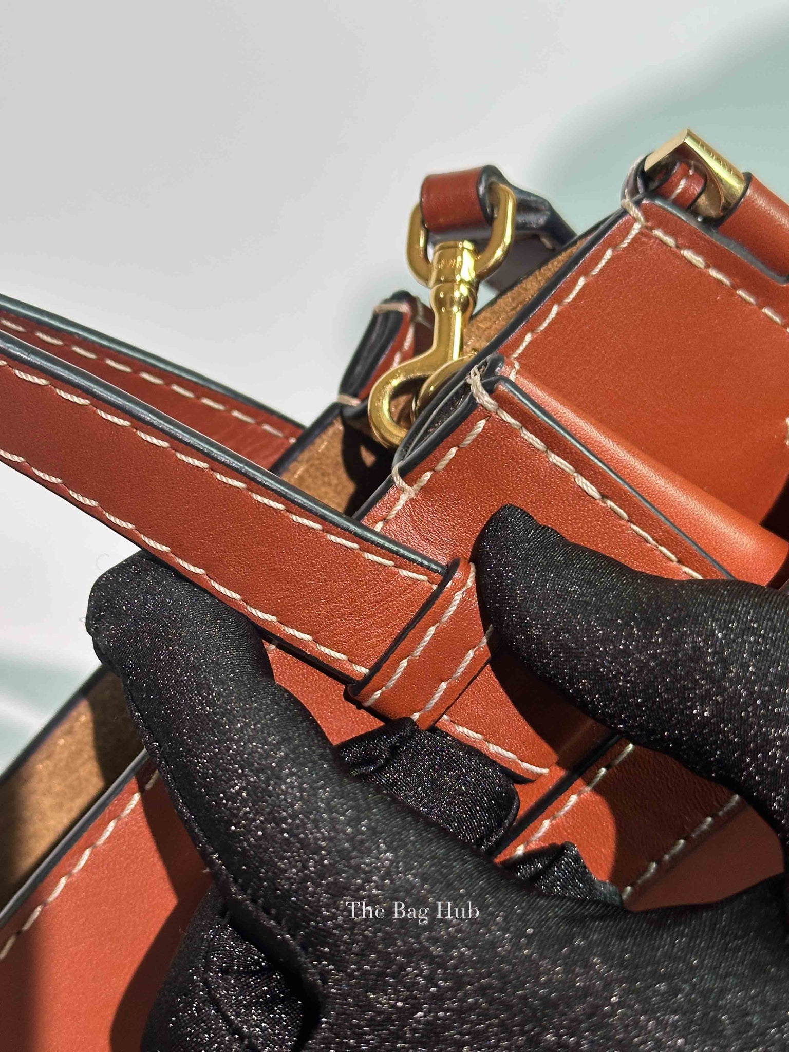 Loewe Rusty Brown Calfskin Mini Gate Top Handle Bag