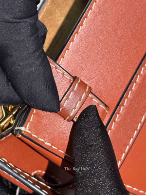 Loewe Rusty Brown Calfskin Mini Gate Top Handle Bag