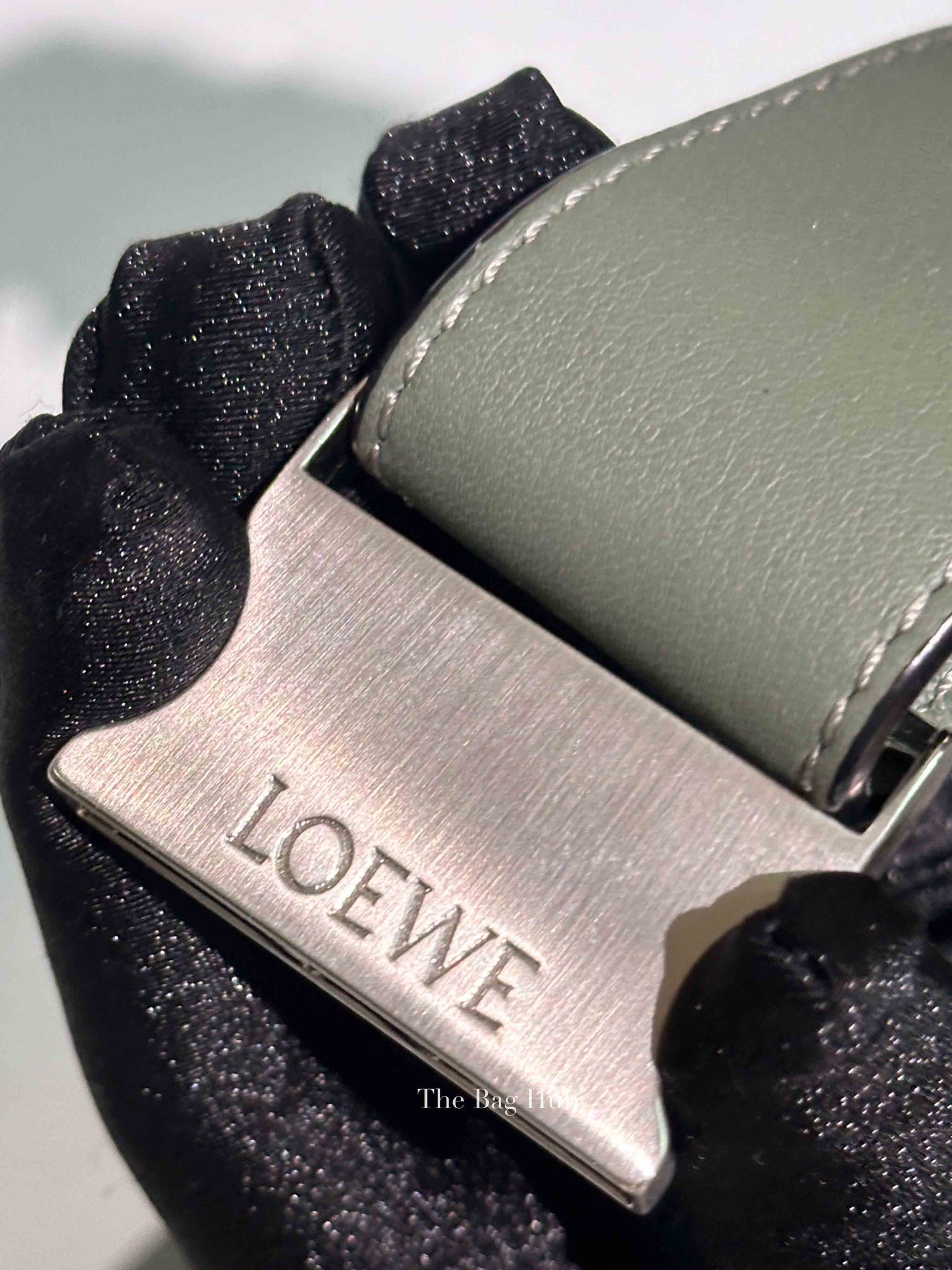 Loewe Dark Sage Leather Puzzle Small Bumbag