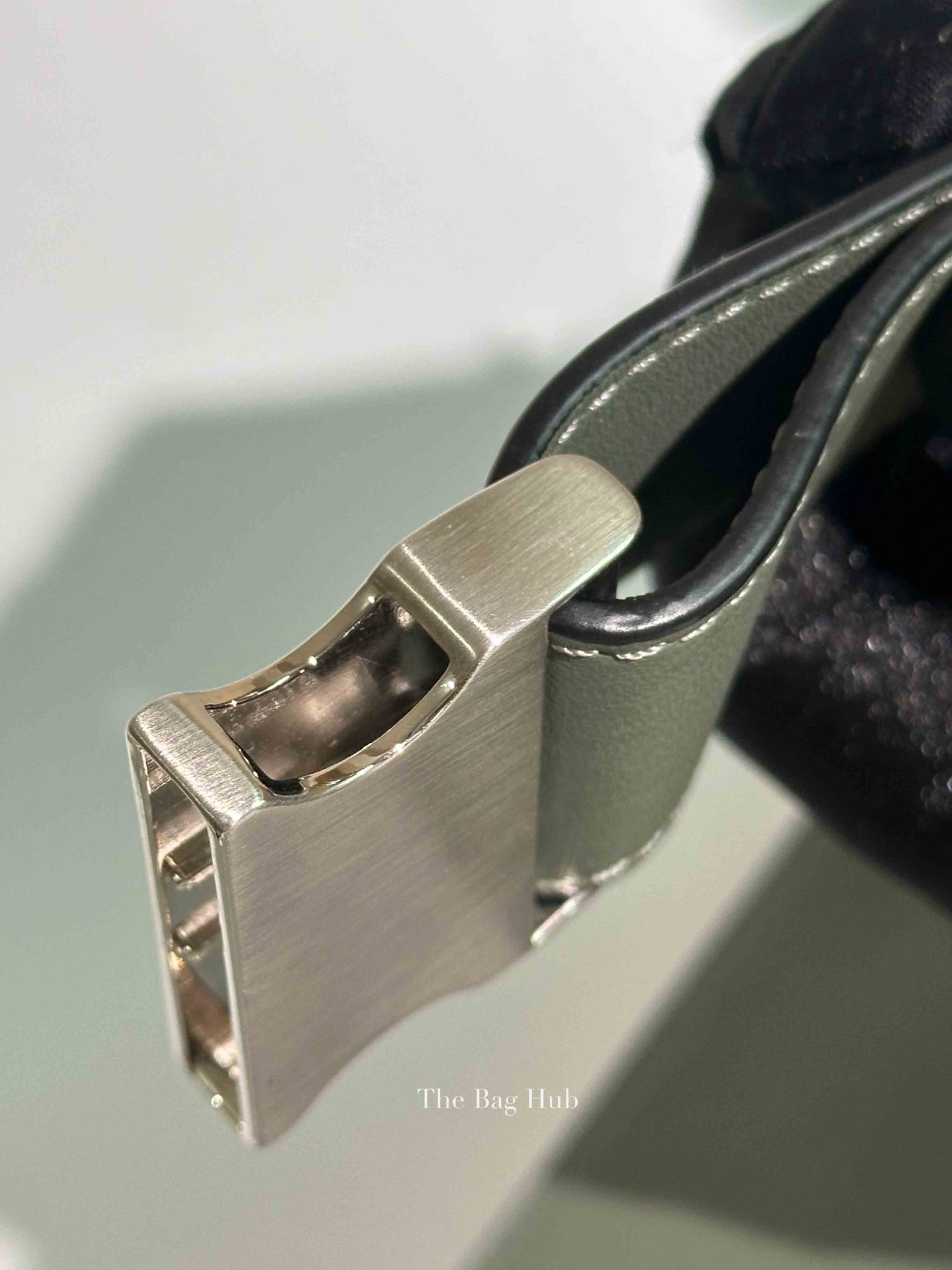 Loewe Dark Sage Leather Puzzle Small Bumbag