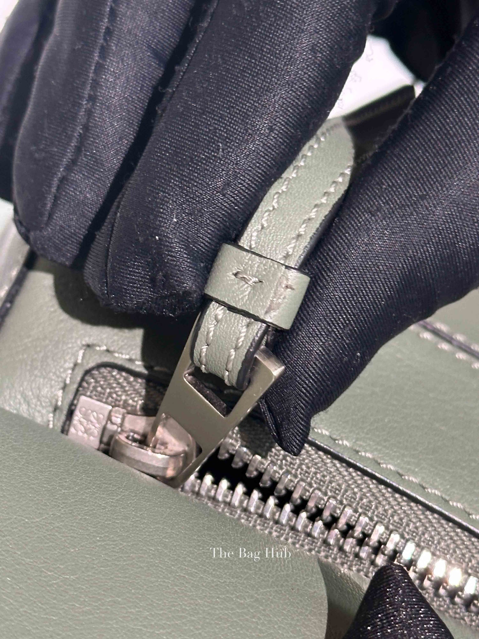 Loewe Dark Sage Leather Puzzle Small Bumbag