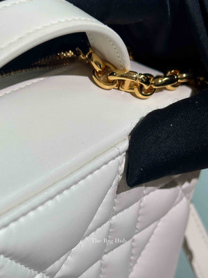 Christian Dior Latte Calfskin Macrocannage Caro Box Bag