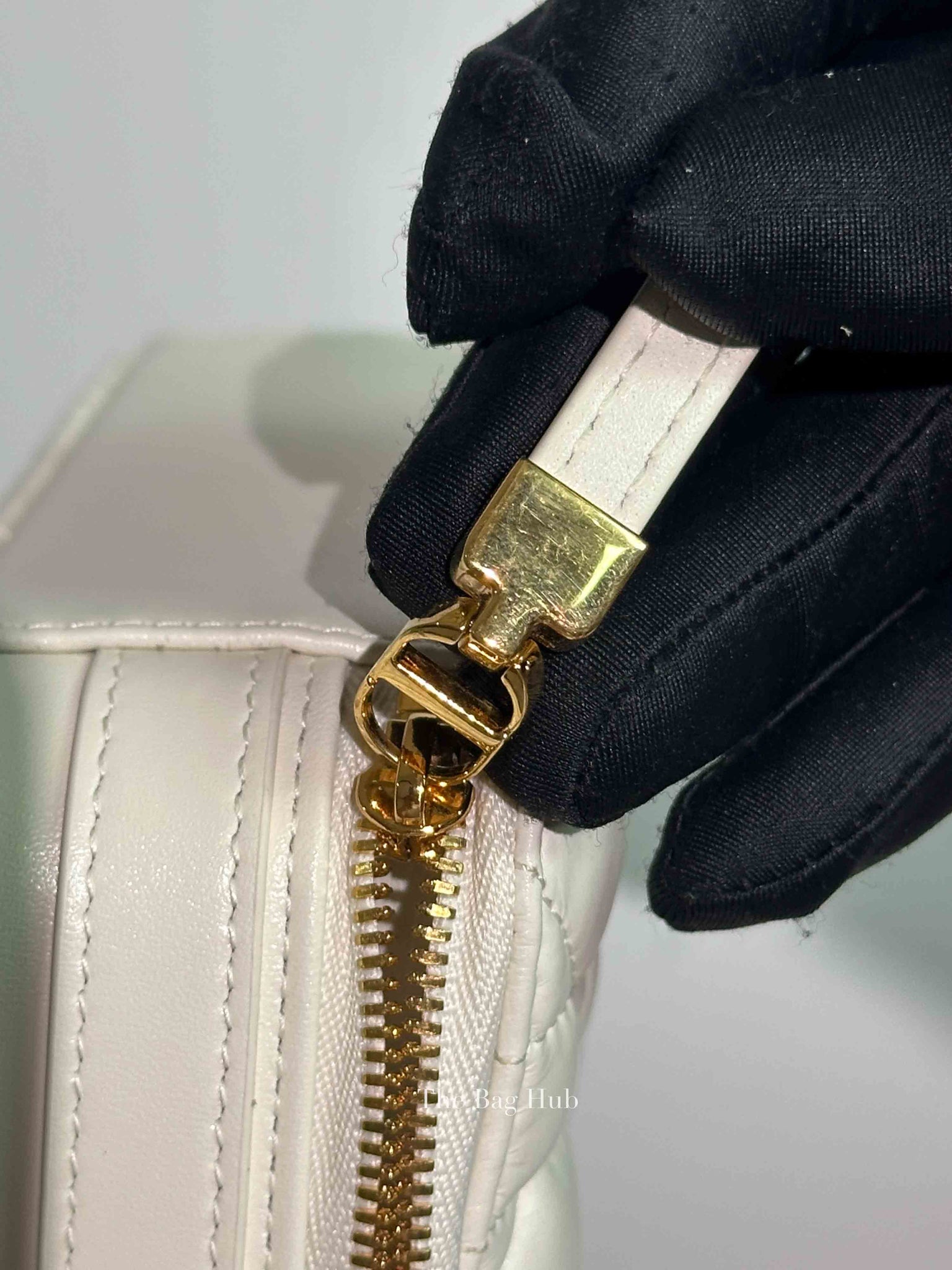 Christian Dior Latte Calfskin Macrocannage Caro Box Bag