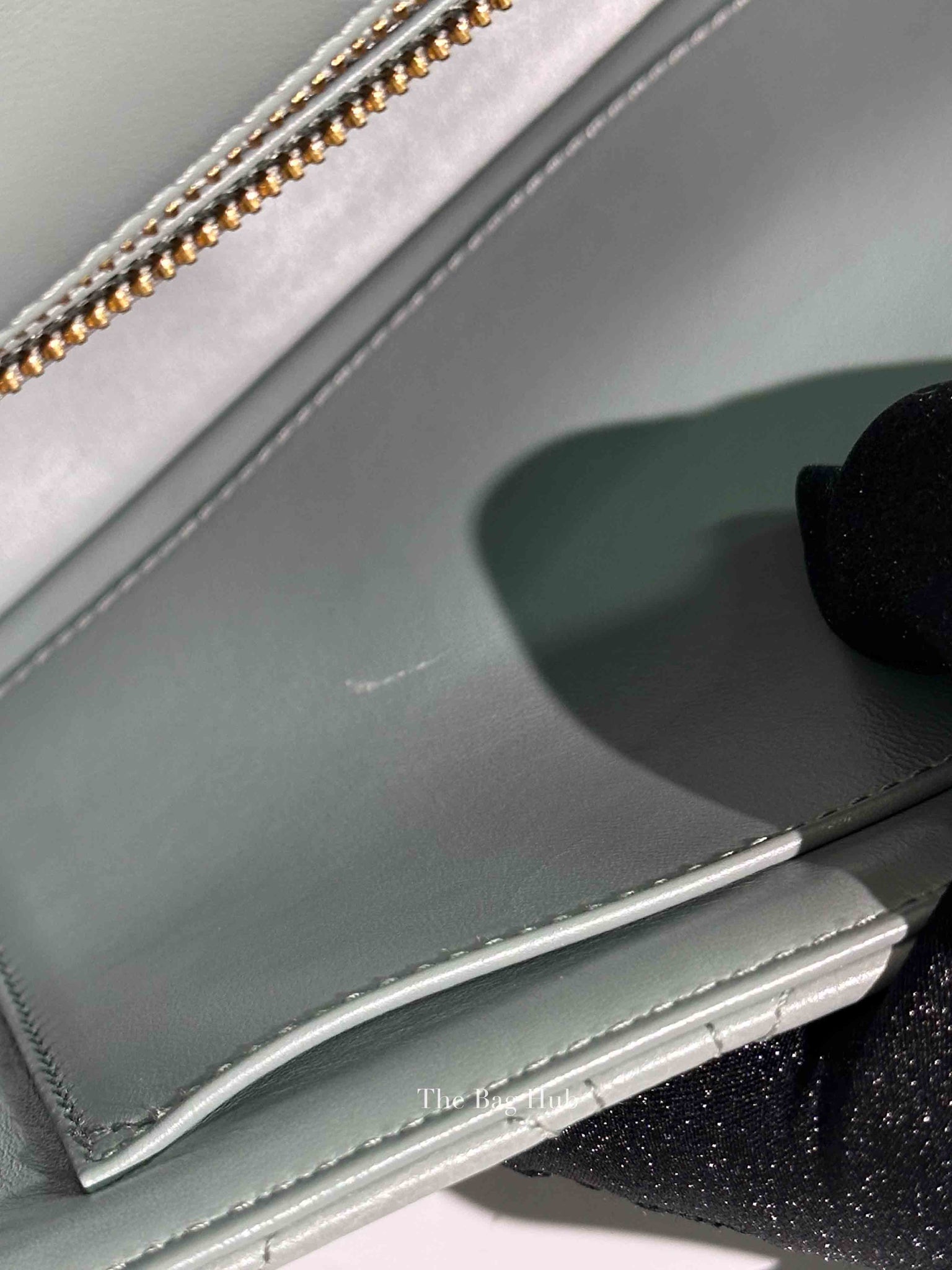 Dior Stone Gray Supple Cannage Calfskin Large Caro Bag