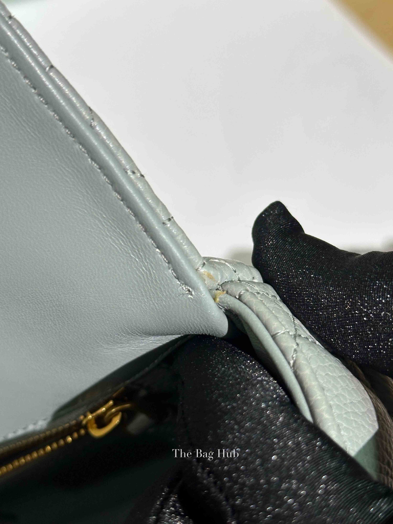 Dior Stone Gray Supple Cannage Calfskin Large Caro Bag