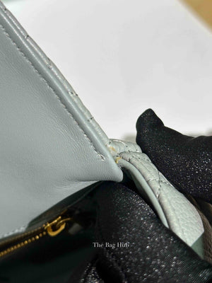 Dior Stone Gray Supple Cannage Calfskin Large Caro Bag
