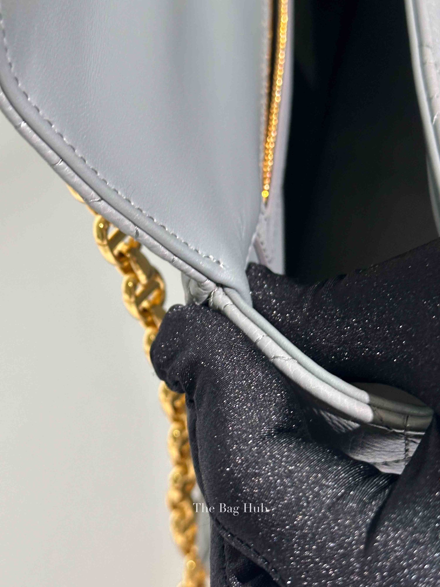 Dior Stone Gray Supple Cannage Calfskin Large Caro Bag