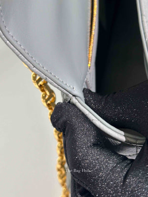 Dior Stone Gray Supple Cannage Calfskin Large Caro Bag
