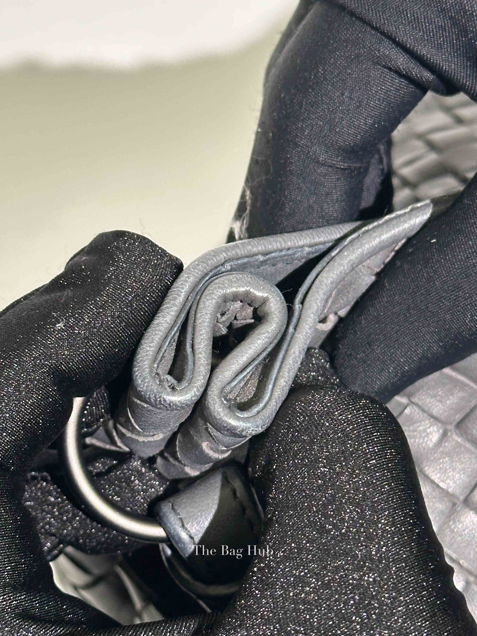 Bottega Veneta Grey Nappa Intrecciato Large Parachute Bag