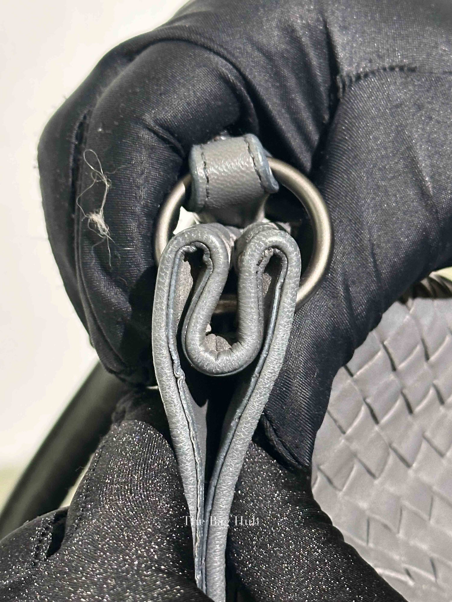 Bottega Veneta Grey Nappa Intrecciato Large Parachute Bag