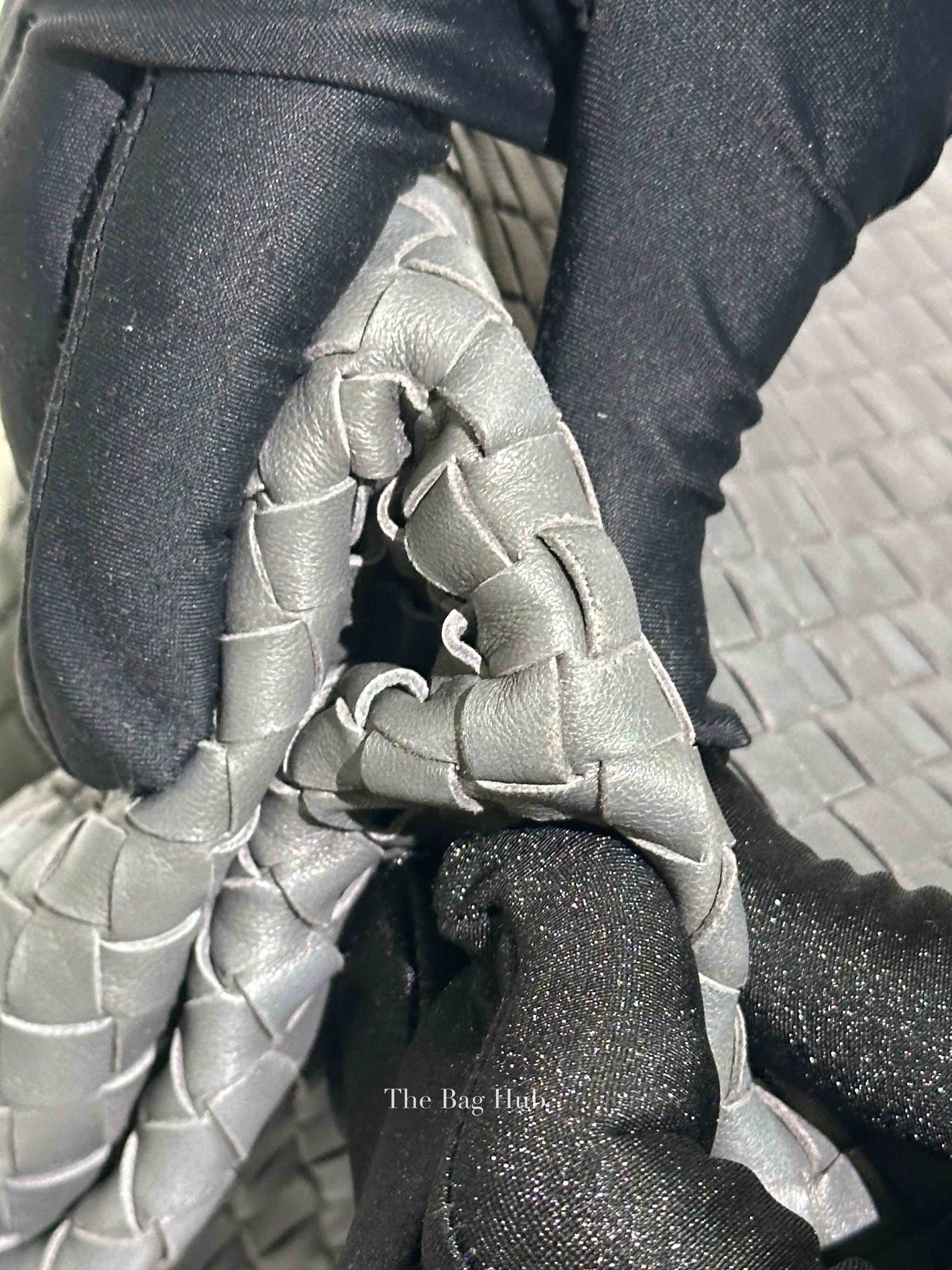 Bottega Veneta Grey Nappa Intrecciato Large Parachute Bag