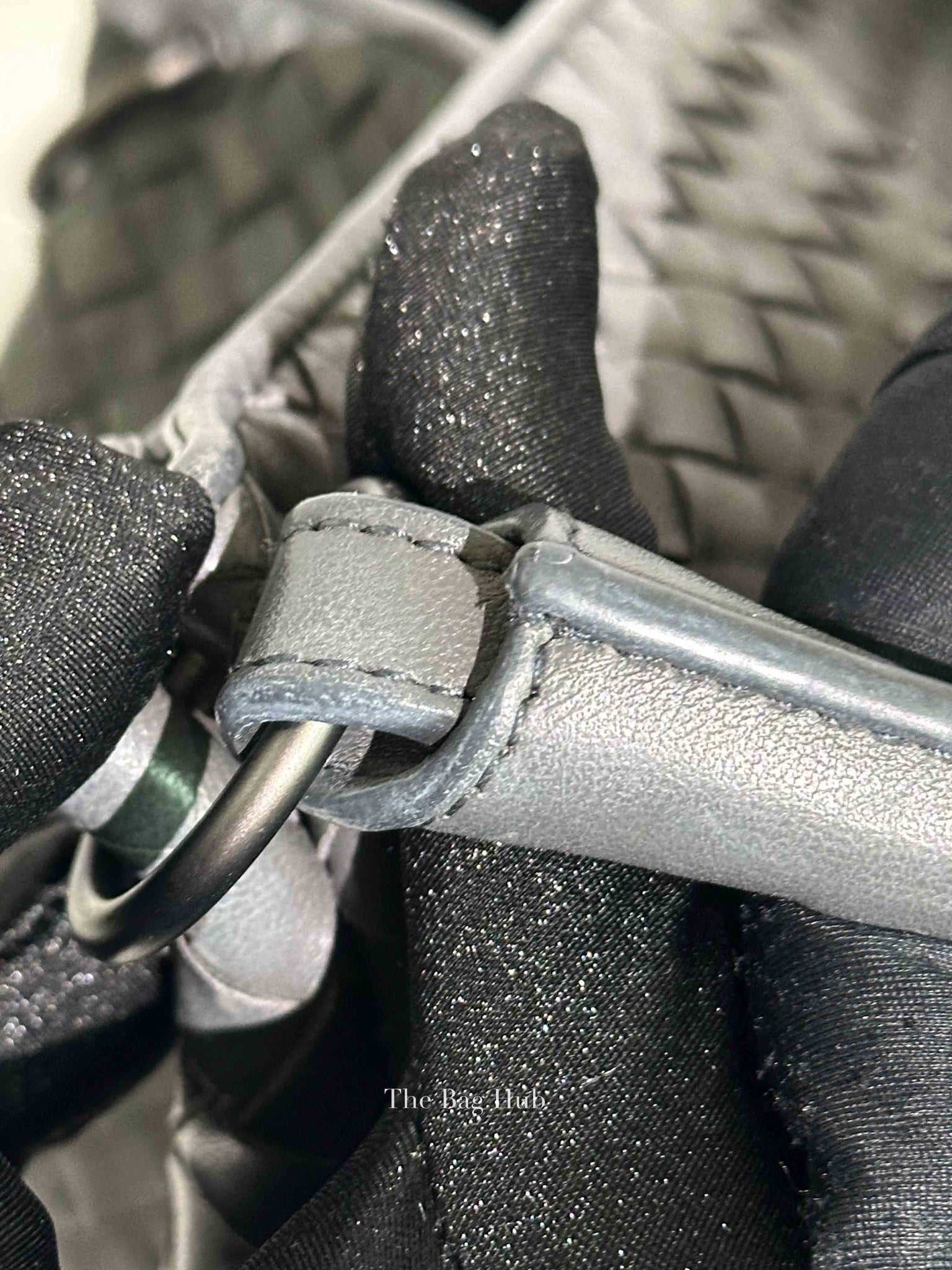 Bottega Veneta Grey Nappa Intrecciato Large Parachute Bag