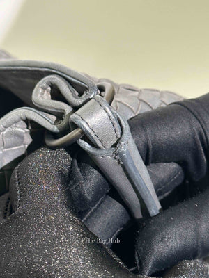 Bottega Veneta Grey Nappa Intrecciato Large Parachute Bag