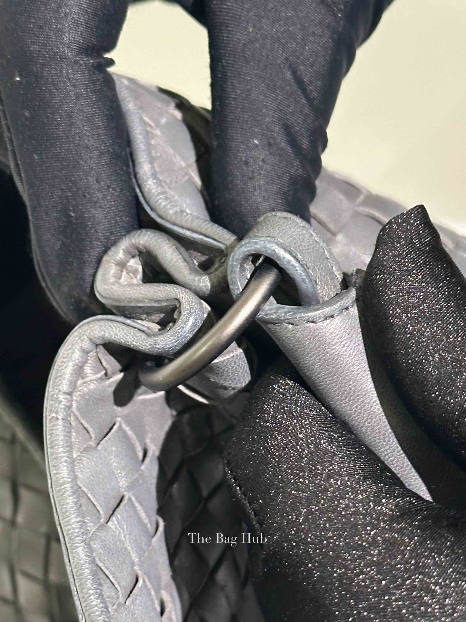 Bottega Veneta Grey Nappa Intrecciato Large Parachute Bag