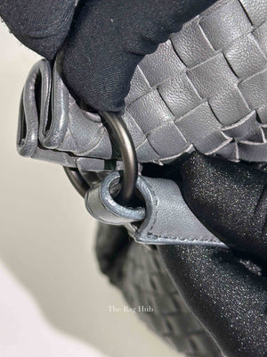 Bottega Veneta Grey Nappa Intrecciato Large Parachute Bag