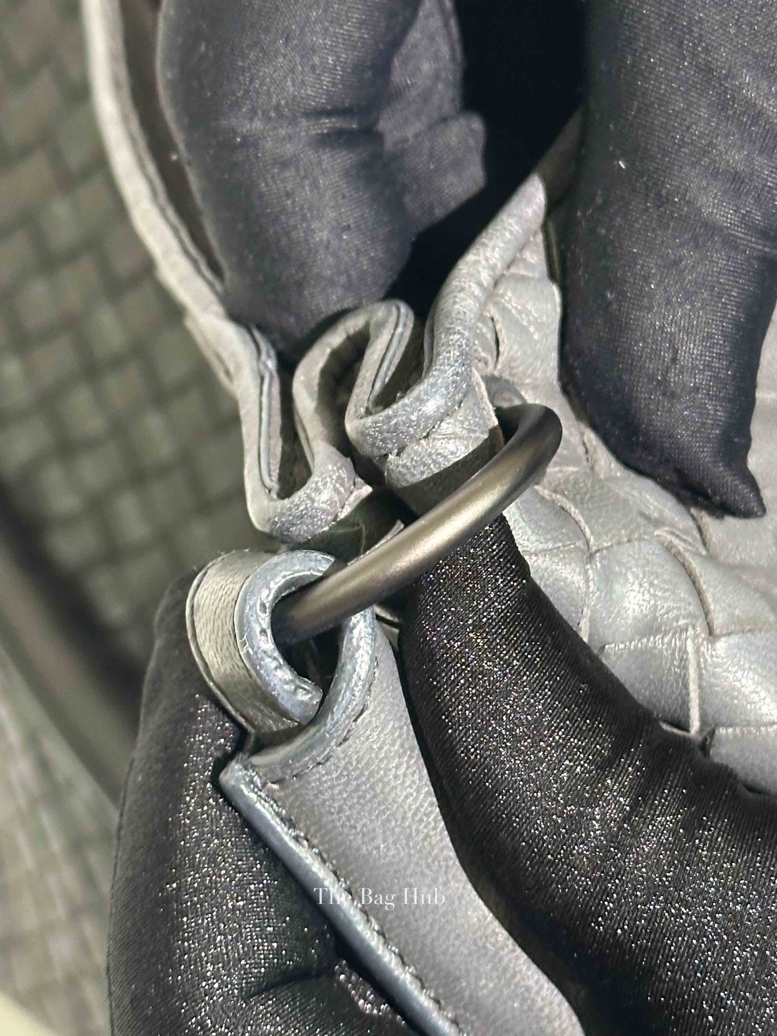 Bottega Veneta Grey Nappa Intrecciato Large Parachute Bag