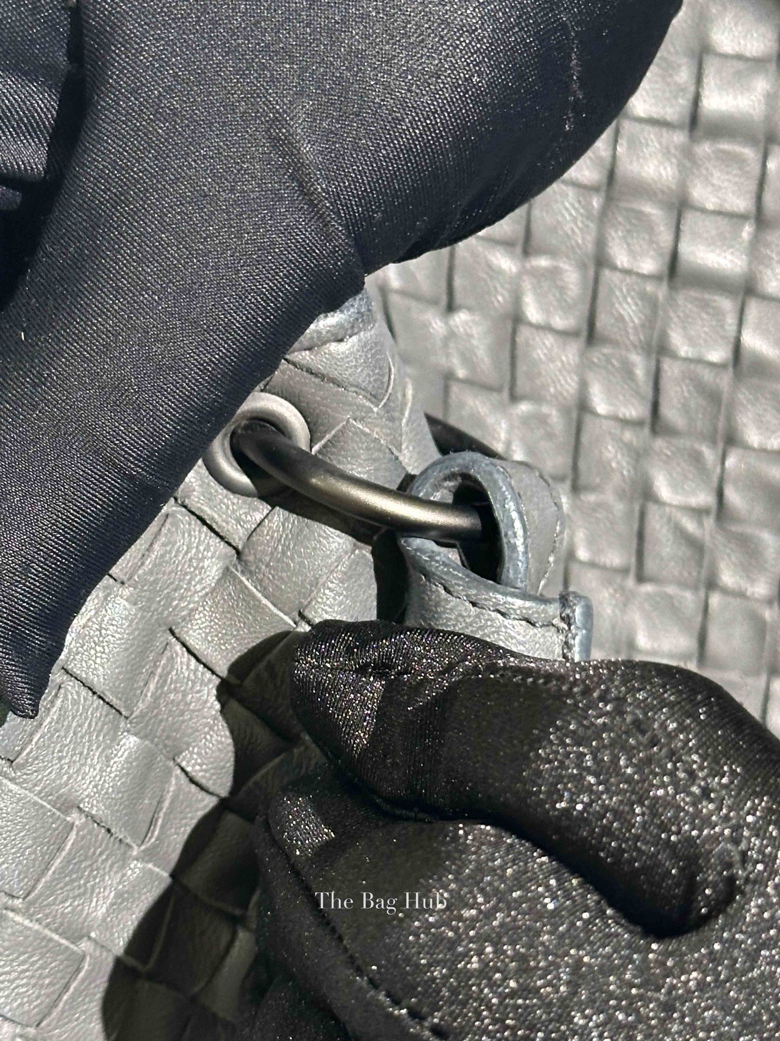 Bottega Veneta Grey Nappa Intrecciato Large Parachute Bag