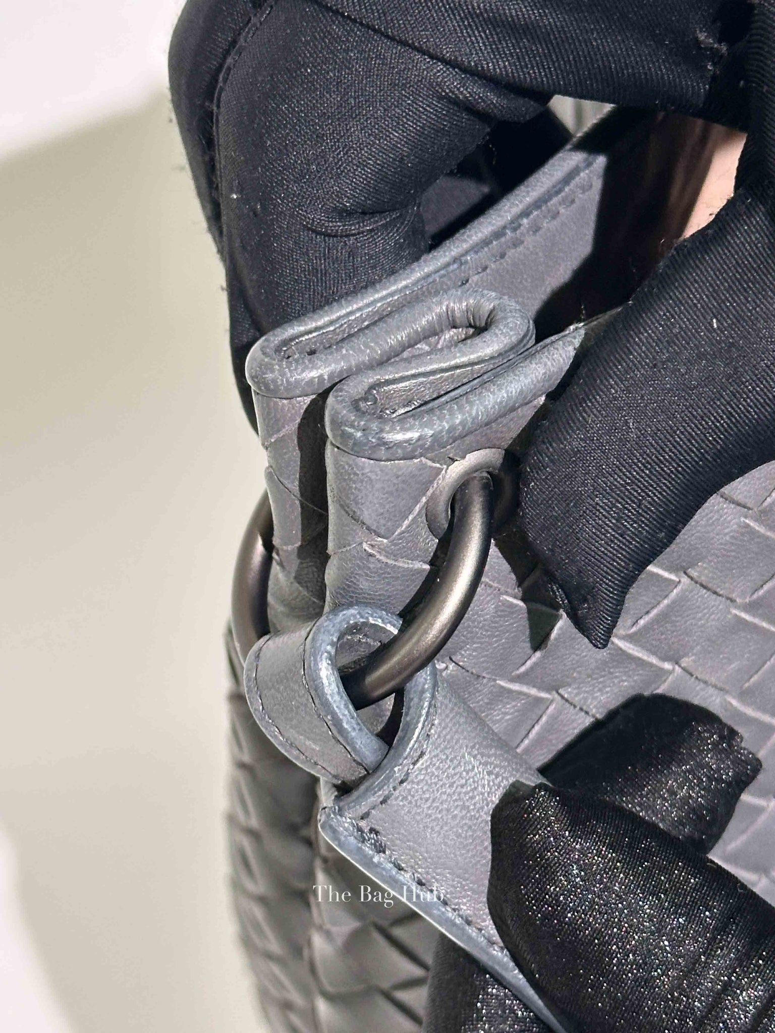 Bottega Veneta Grey Nappa Intrecciato Large Parachute Bag