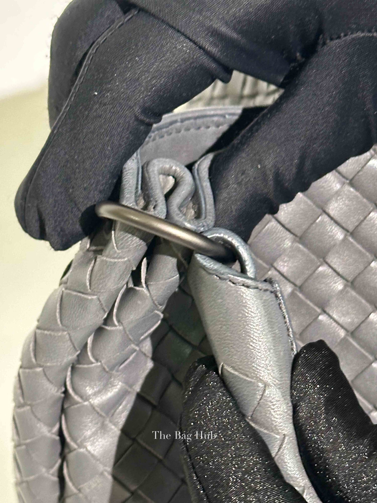 Bottega Veneta Grey Nappa Intrecciato Large Parachute Bag