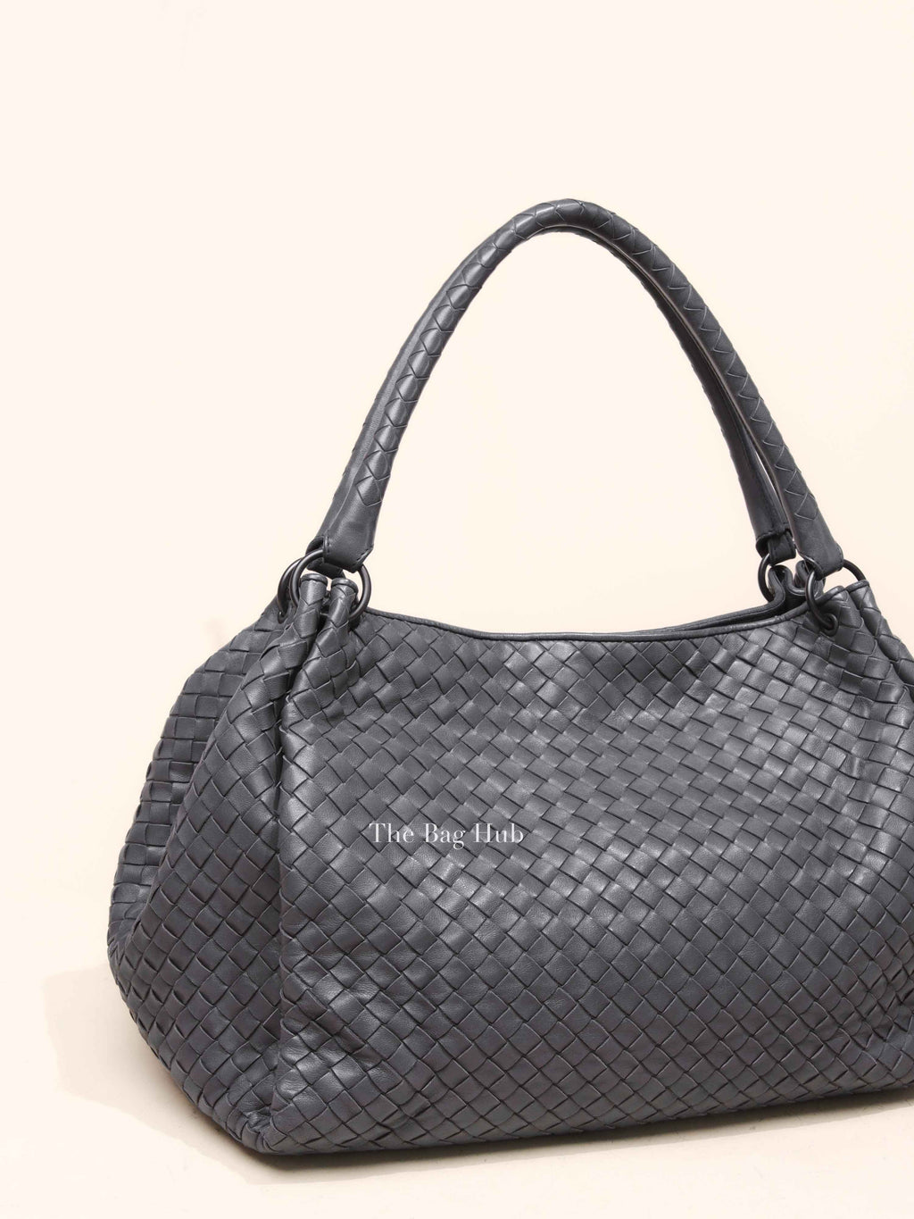 Bottega Veneta Grey Nappa Intrecciato Large Parachute Bag