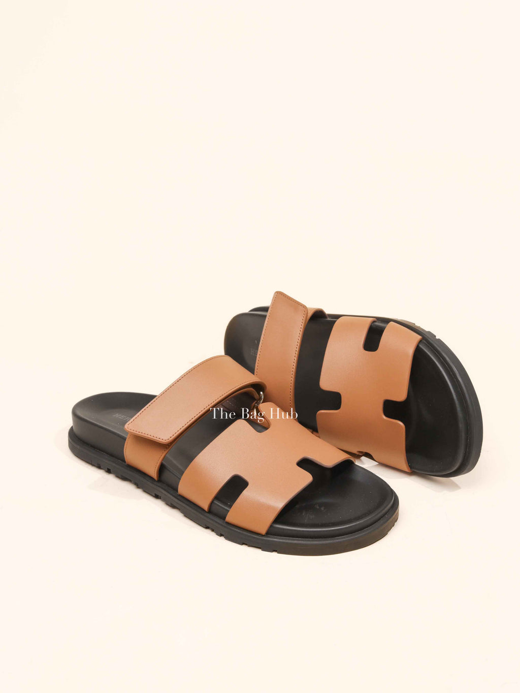 Hermes Naturel Calfskin Chypre Sandals Size 40