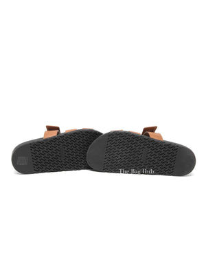 Hermes Naturel Calfskin Chypre Sandals Size 40