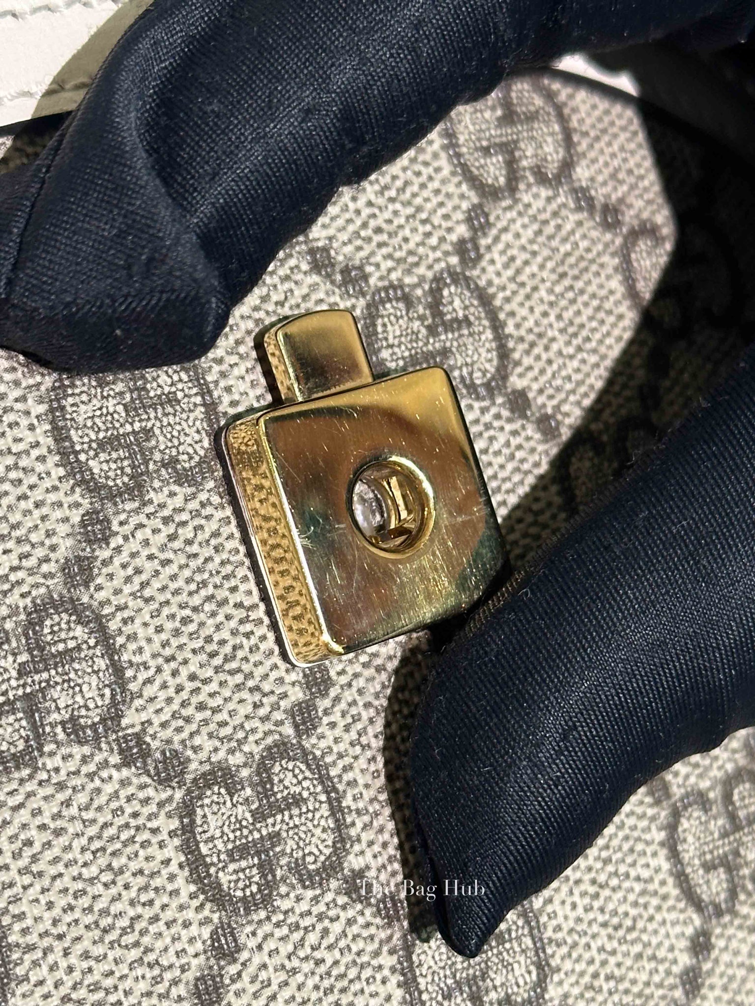Gucci White/Beige Canvas Horsebit 1955 Mini Bag