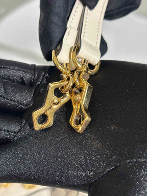 Gucci White/Beige Canvas Horsebit 1955 Mini Bag
