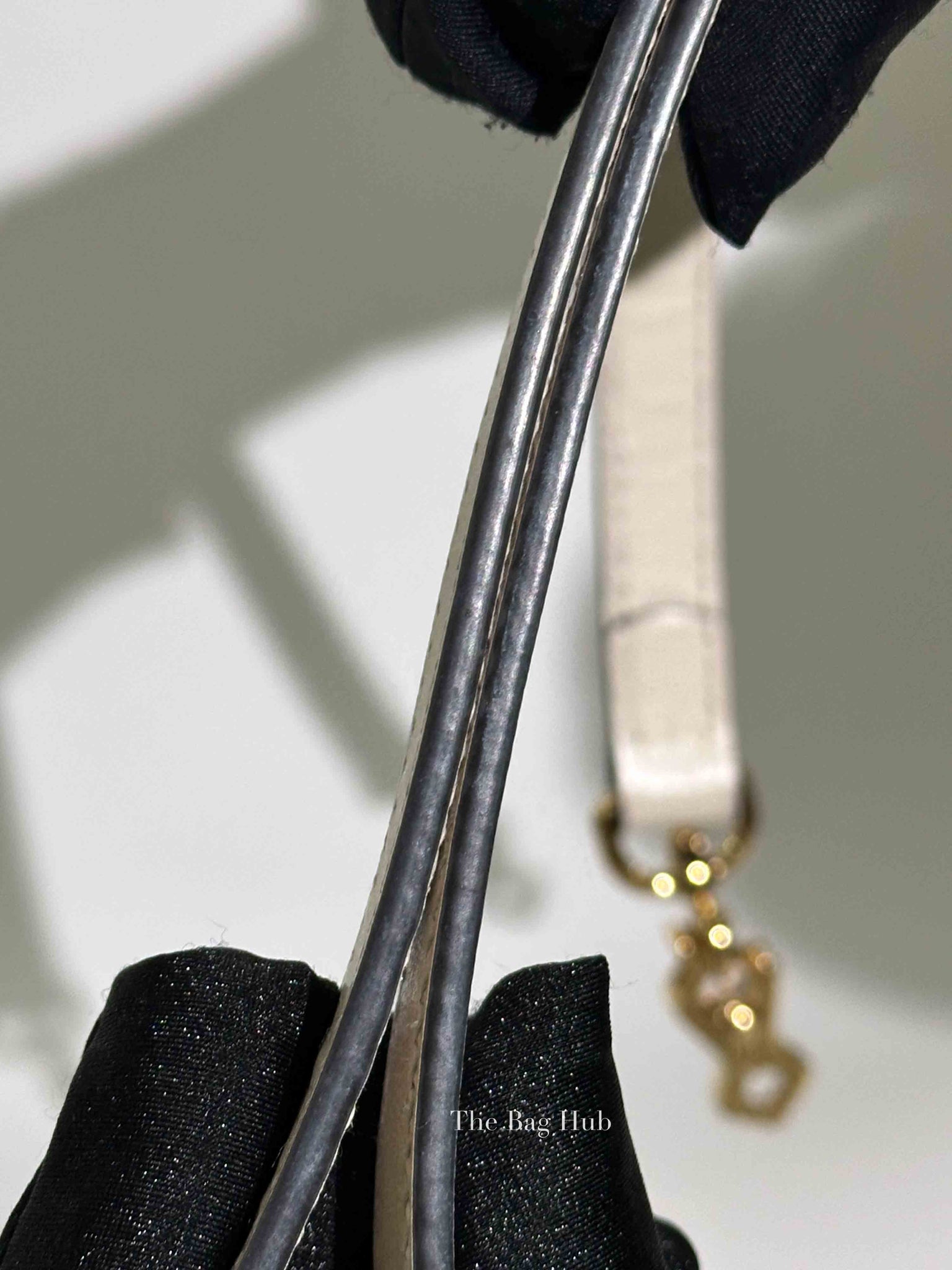 Gucci White/Beige Canvas Horsebit 1955 Mini Bag