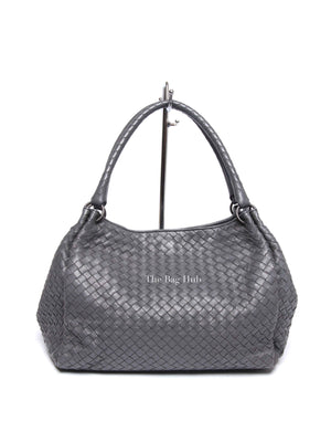Bottega Veneta Grey Nappa Intrecciato Large Parachute Bag
