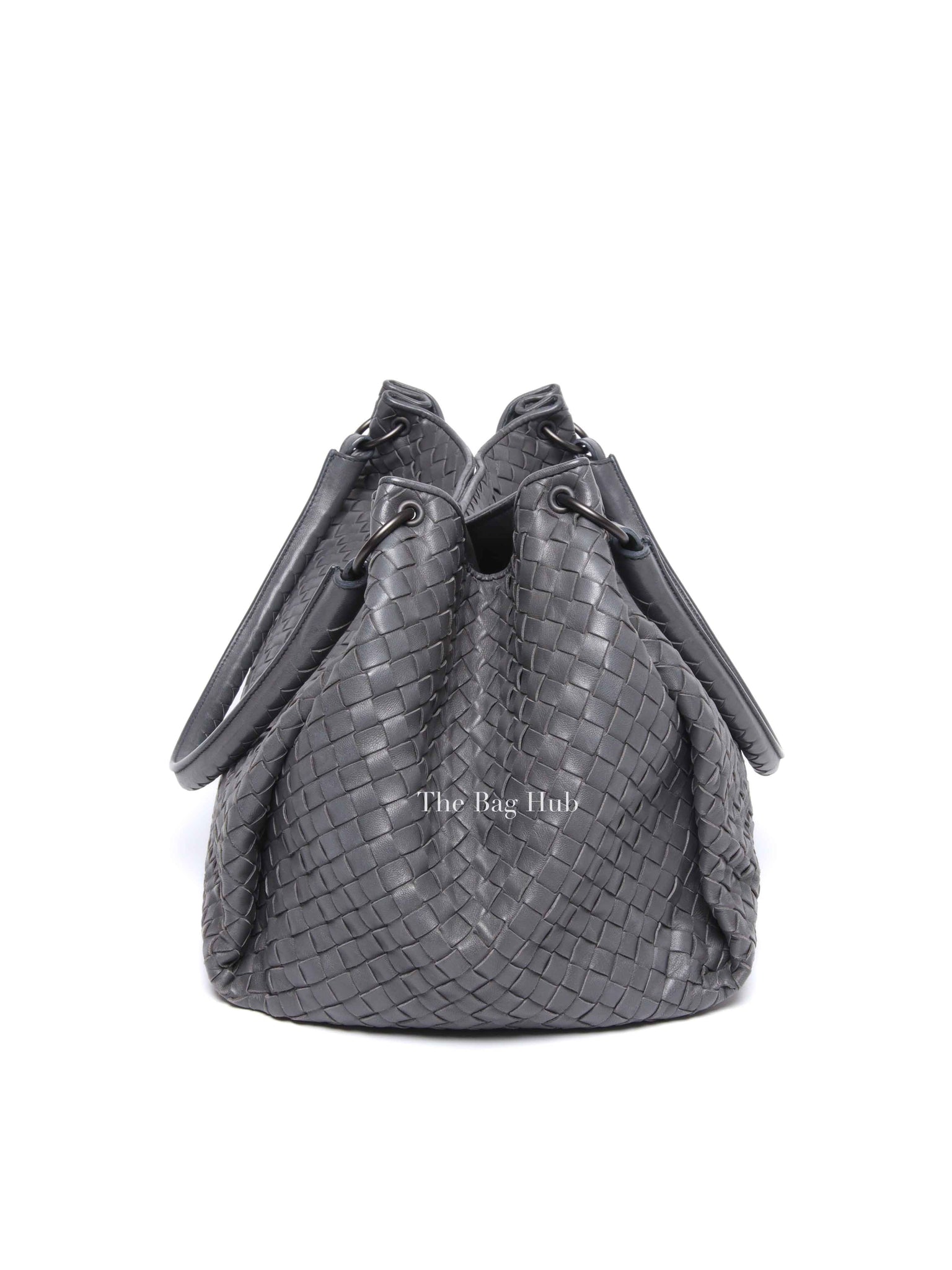 Bottega Veneta Grey Nappa Intrecciato Large Parachute Bag