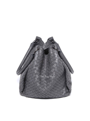Bottega Veneta Grey Nappa Intrecciato Large Parachute Bag