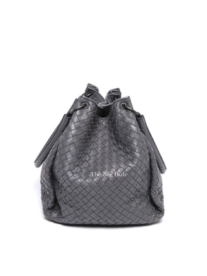Bottega Veneta Grey Nappa Intrecciato Large Parachute Bag
