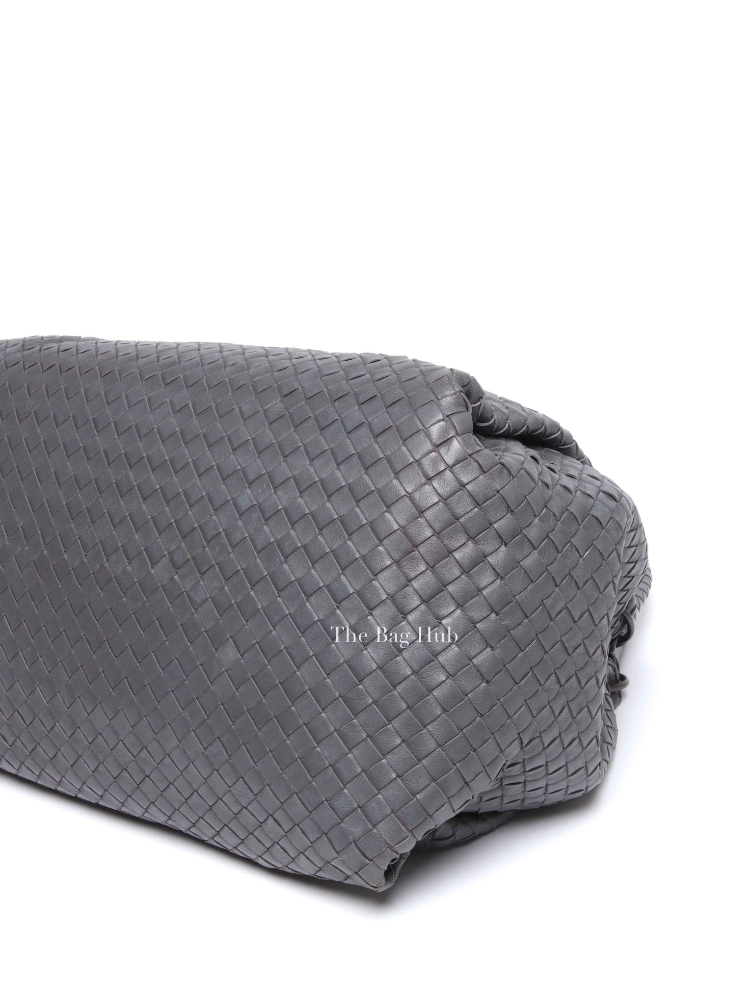 Bottega Veneta Grey Nappa Intrecciato Large Parachute Bag