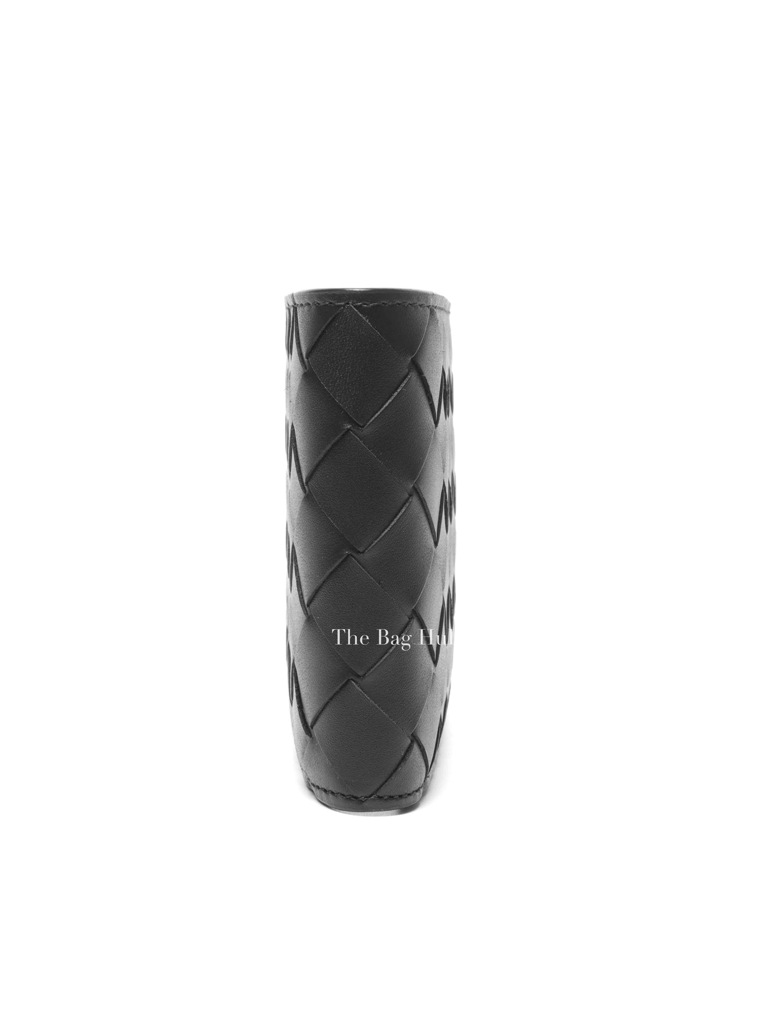 Bottega Veneta Black Calfskin Intrecciato Bi-Fold Wallet