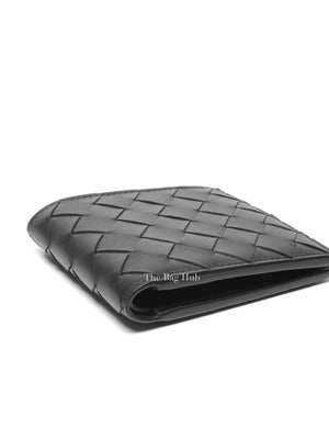 Bottega Veneta Black Calfskin Intrecciato Bi-Fold Wallet