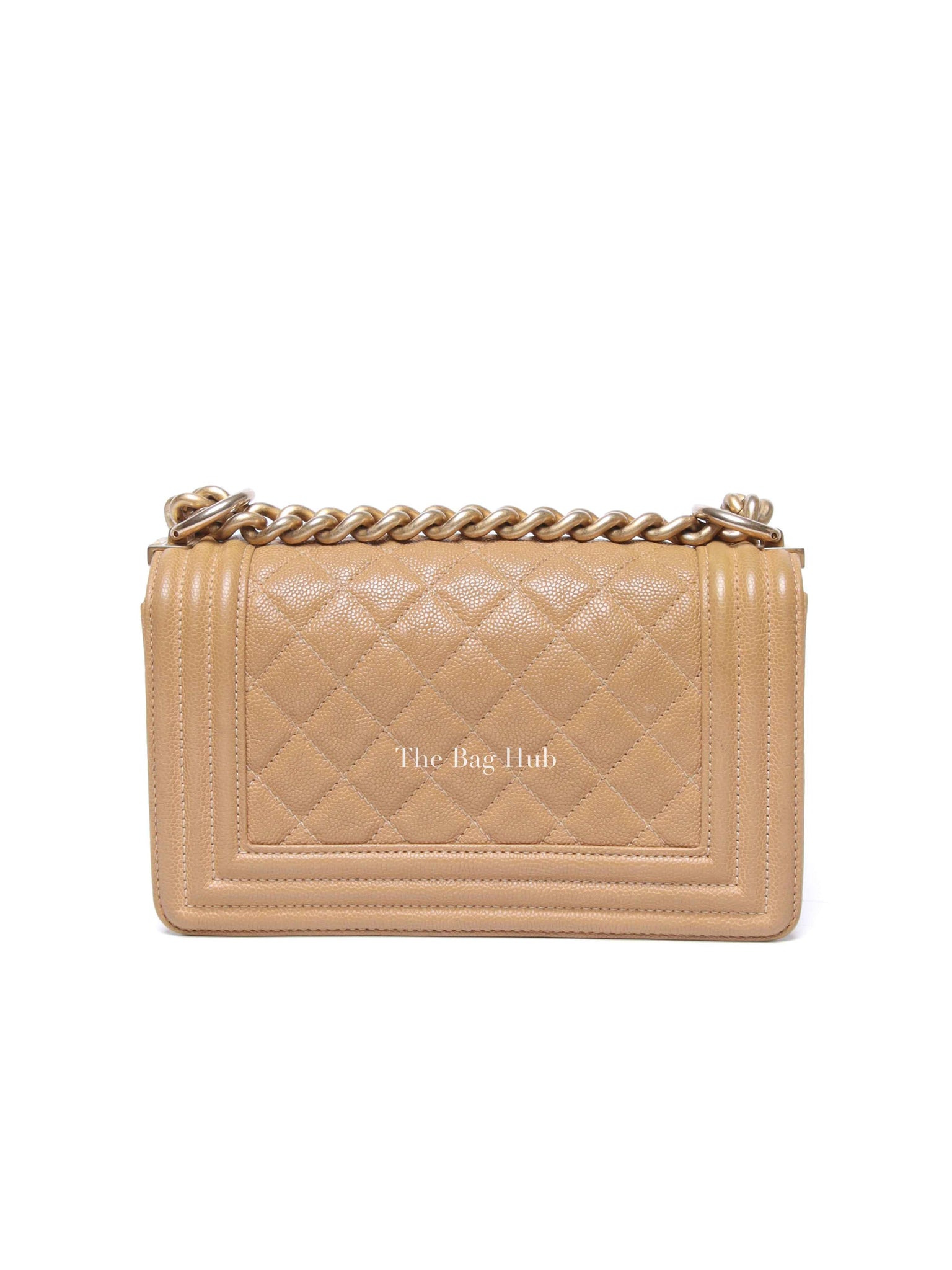 Chanel Dark Beige Caviar Le Boy Small Bag GHW